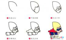 超人简笔画步骤图片大全