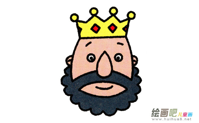 国王简笔画步骤图片大全