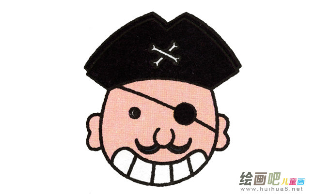 海盗简笔画步骤图片大全