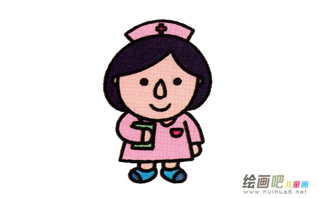 护士简笔画步骤图片大全