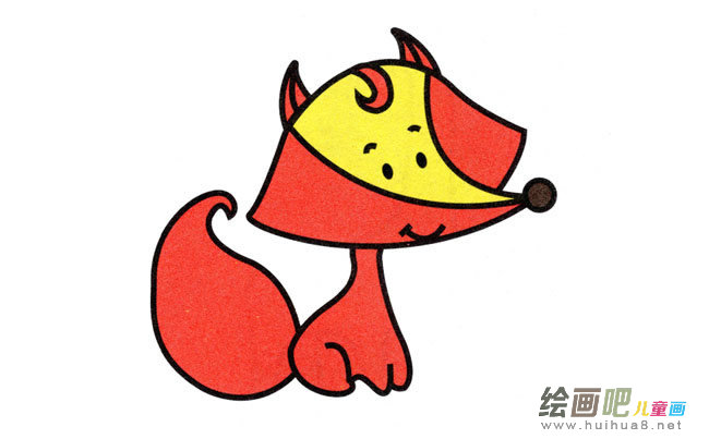 可爱小狐狸简笔画步骤图片大全