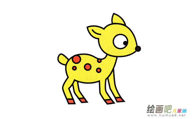 小鹿简笔画步骤图片大全