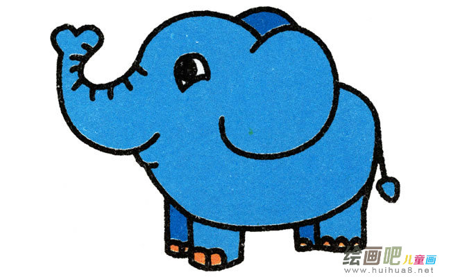 大象动物简笔画步骤图片大全