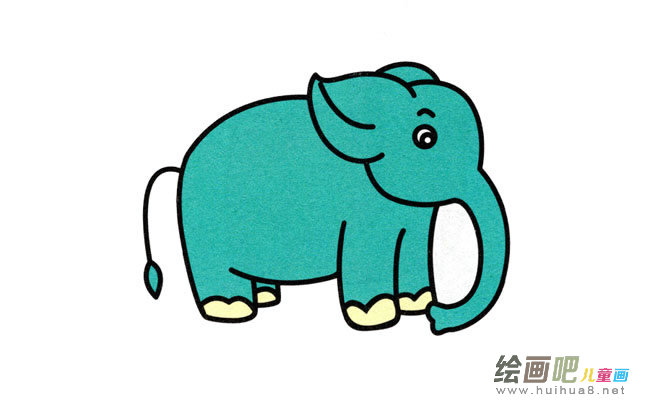 大象动物简笔画步骤图片大全