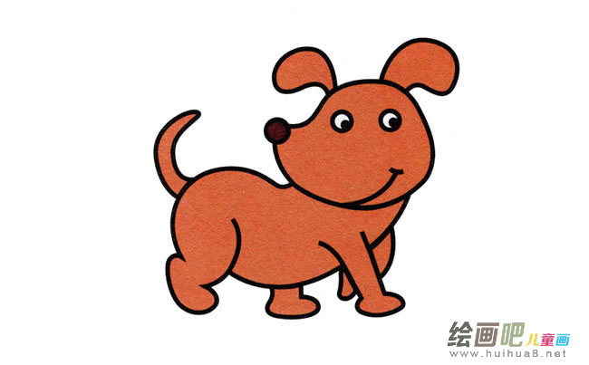 小狗动物简笔画步骤图片大全