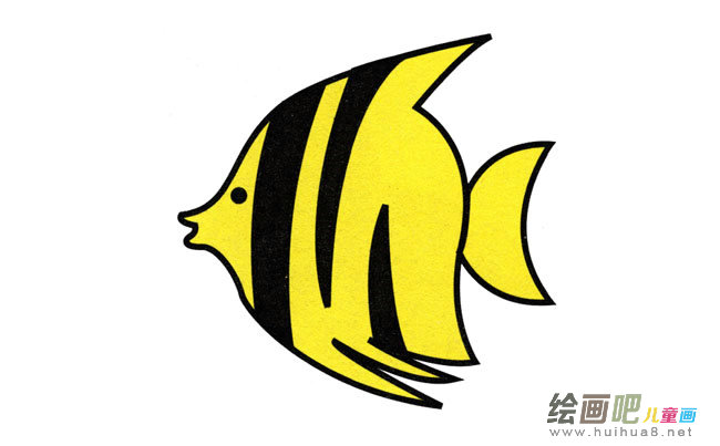 热带鱼动物简笔画步骤图片大全