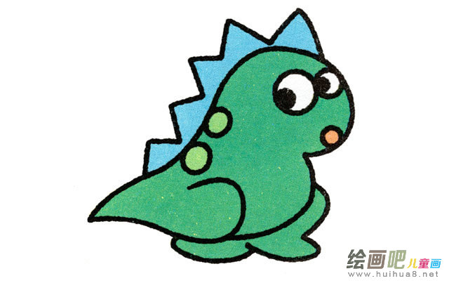 小恐龙动物简笔画步骤图片大全
