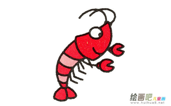 龙虾动物简笔画步骤图片大全