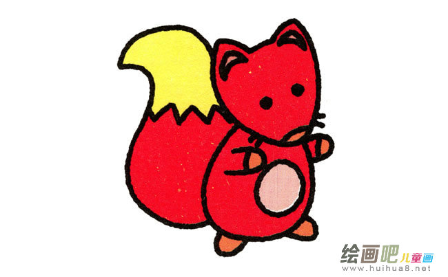 狐狸动物简笔画步骤图片大全