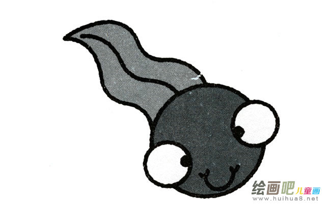 蝌蚪动物简笔画步骤图片大全