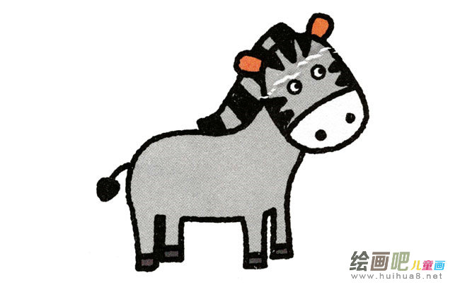 马动物简笔画步骤图片大全