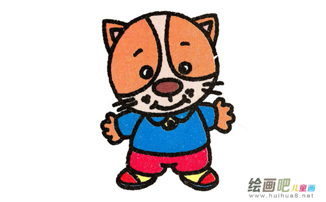 猫动物简笔画步骤图片大全