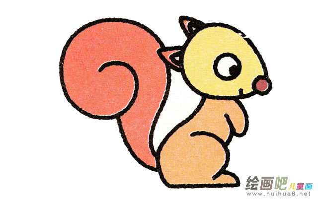 松鼠动物简笔画步骤图片大全
