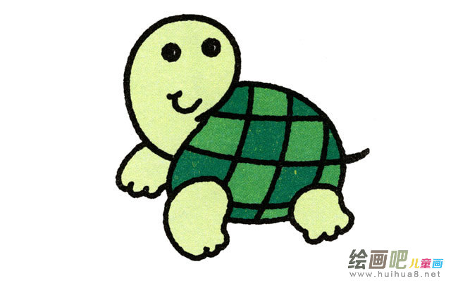 乌龟动物简笔画步骤图片大全