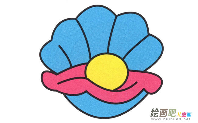 小贝壳动物简笔画步骤图片大全