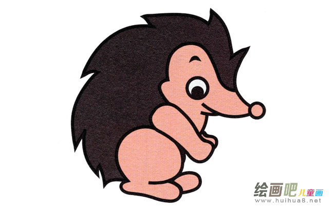 小刺猬动物简笔画步骤图片大全
