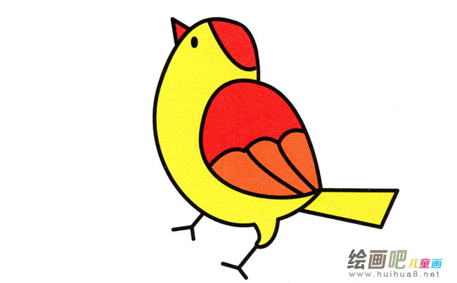 小黄雀动物简笔画步骤图片大全