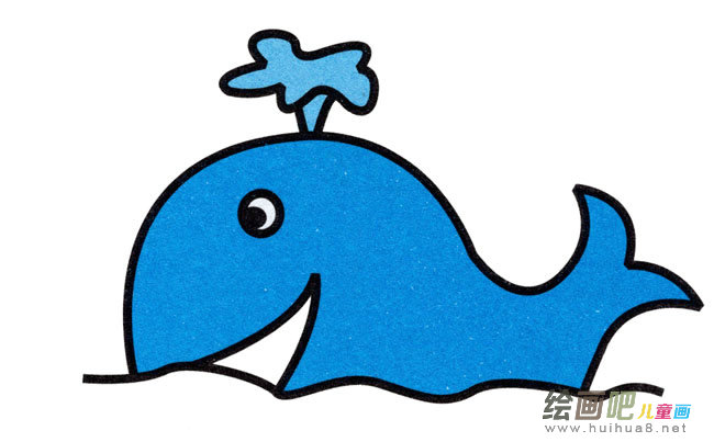 小鲸鱼动物简笔画步骤图片大全