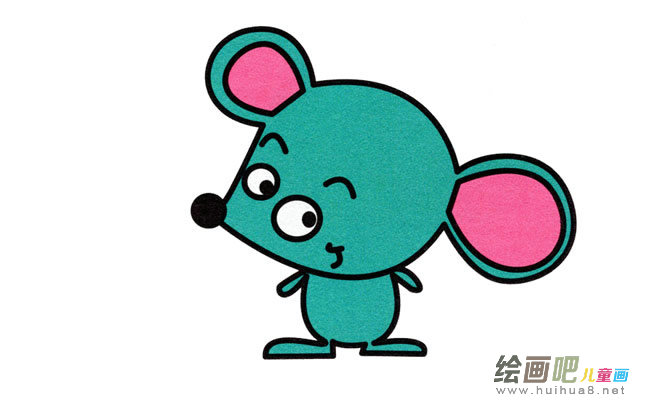 小老鼠动物简笔画步骤图片大全