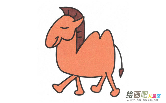 小骆驼动物简笔画步骤图片大全