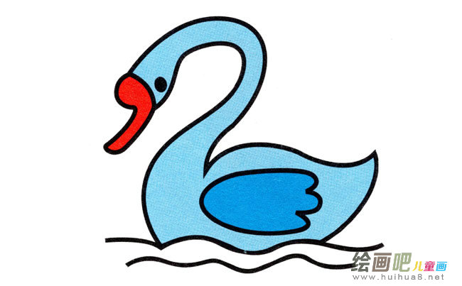 小天鹅动物简笔画步骤图片大全