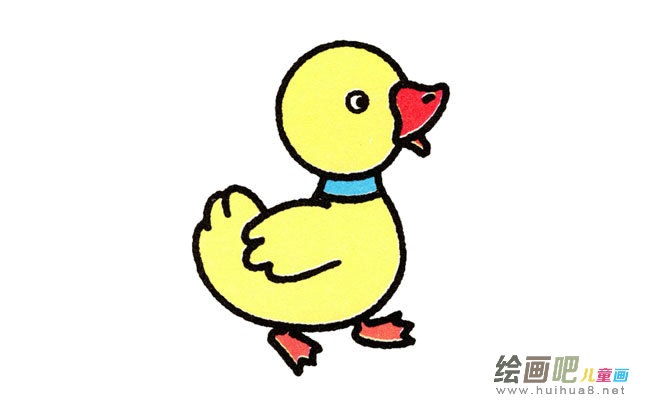 小鸭子动物简笔画步骤图片大全