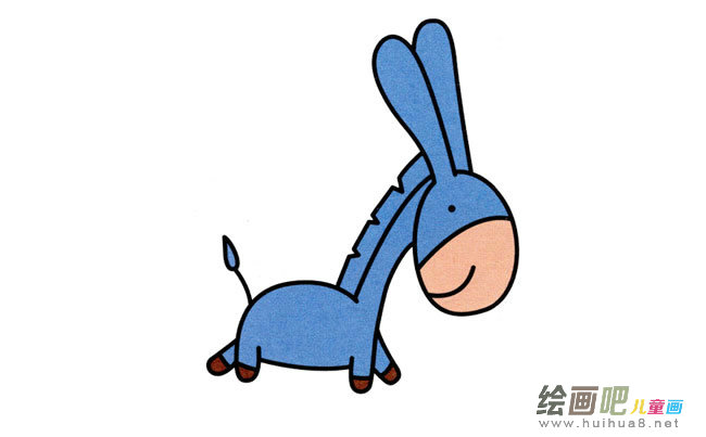 小毛驴动物简笔画步骤图片大全