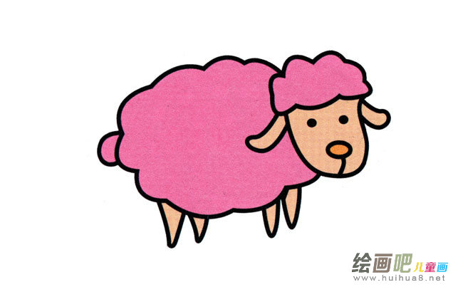 绵羊动物简笔画步骤图片大全