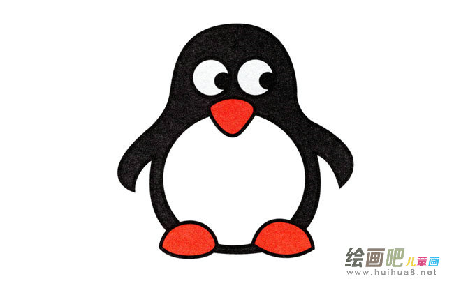 qq企鹅动物简笔画步骤图片大全