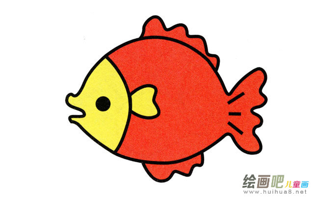 小鱼动物简笔画步骤图片大全