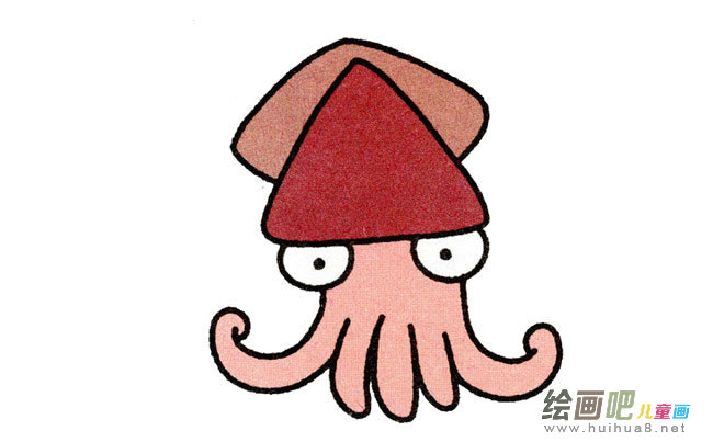 章鱼动物简笔画步骤图片大全