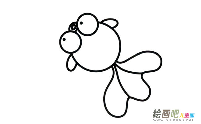 金鱼动物简笔画步骤图片大全