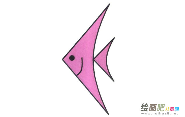 热带鱼动物简笔画步骤图片大全