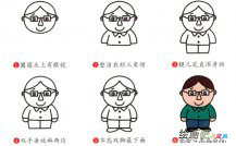 爸爸人物简笔画步骤图片大全
