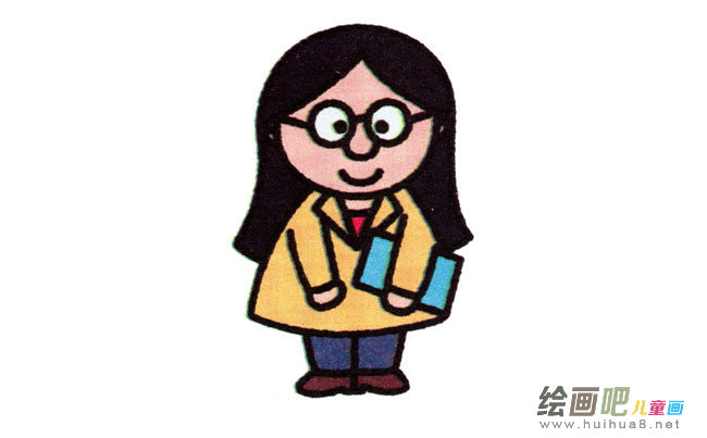 老师人物简笔画步骤图片大全
