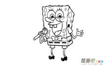 海绵宝宝动漫人物简笔画步骤图片大全