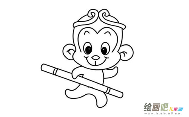 孙悟空西游记动漫人物简笔画步骤图片大全