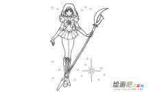 美少女战士动漫人物简笔画步骤图片大全