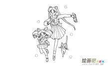 美少女动漫人物简笔画步骤图片大全