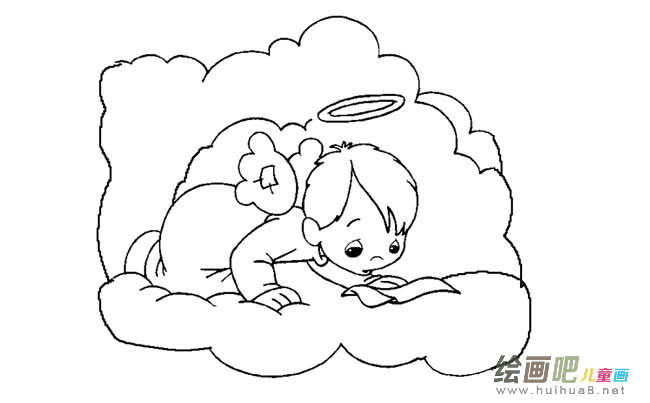 天使动漫人物简笔画步骤图片大全