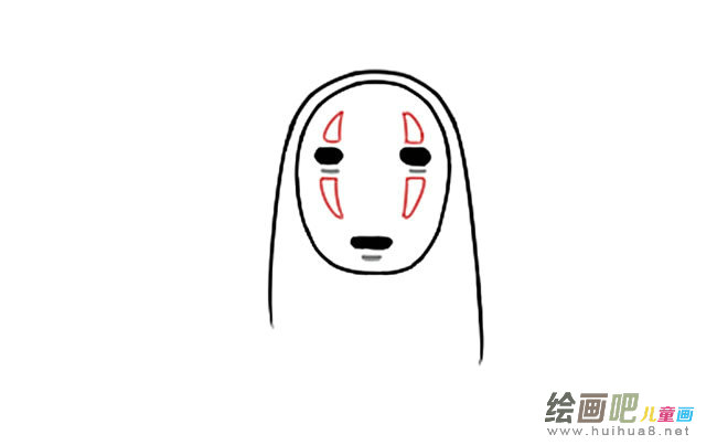 无脸男动漫人物简笔画步骤图片大全