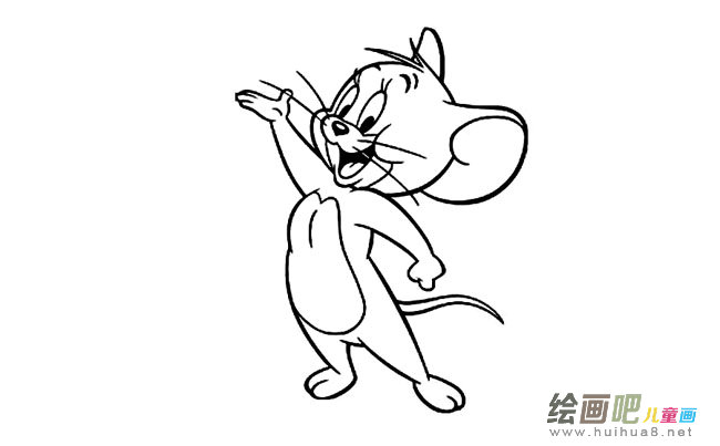 老鼠杰瑞动物简笔画步骤图片大全