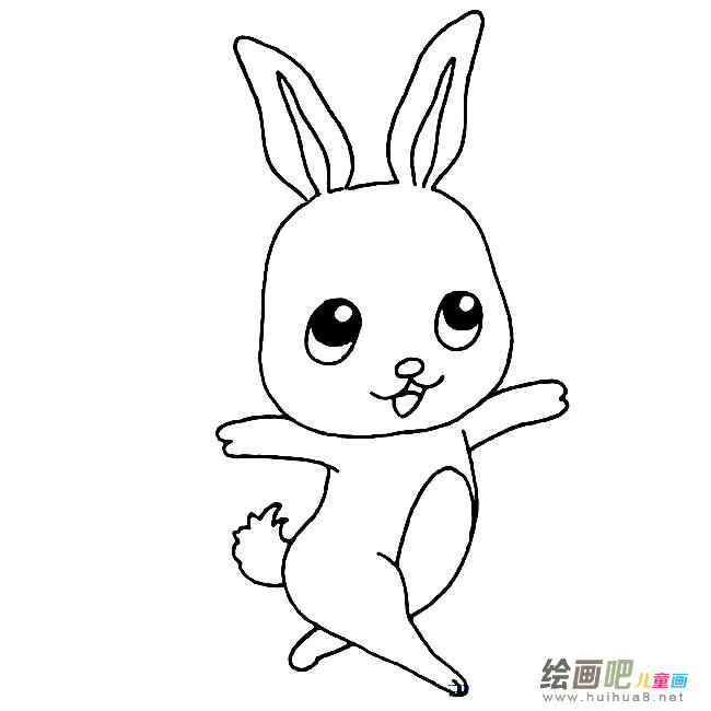 可爱的小兔子动物简笔画步骤图片大全
