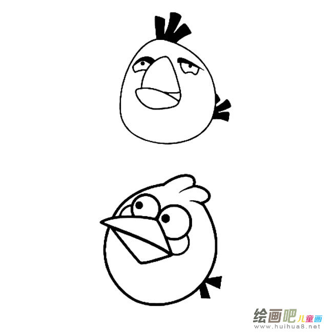 愤怒的小鸟动物简笔画步骤图片大全