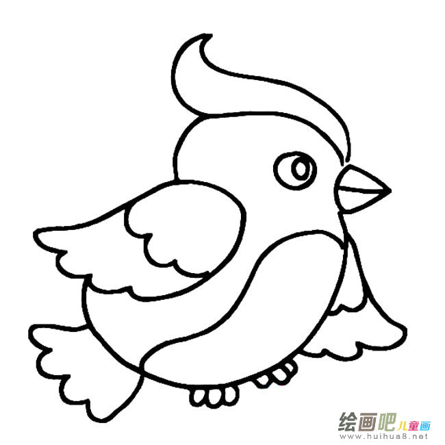 小鸟动物简笔画步骤图片大全(1)