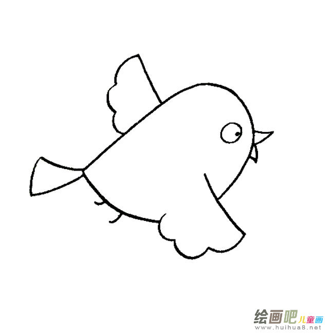 小鸟动物简笔画步骤图片大全(2)