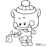 卡通小孩放鞭炮人物简笔画步骤图片大全