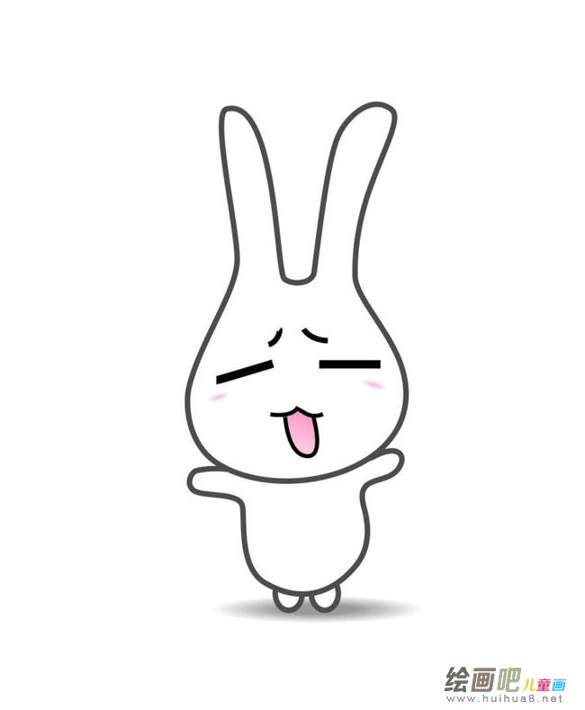 可爱的卡通兔子动物简笔画步骤图片大全