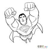 超人人物简笔画步骤图片大全