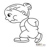 老奶奶人物简笔画步骤图片大全